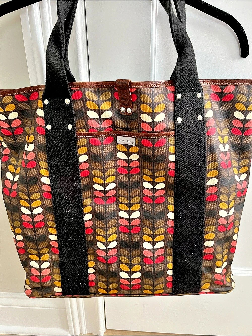 Orla Kiely Carryall Basic Large Tote - Classic Multi Stem Geometric Pattern Tote
